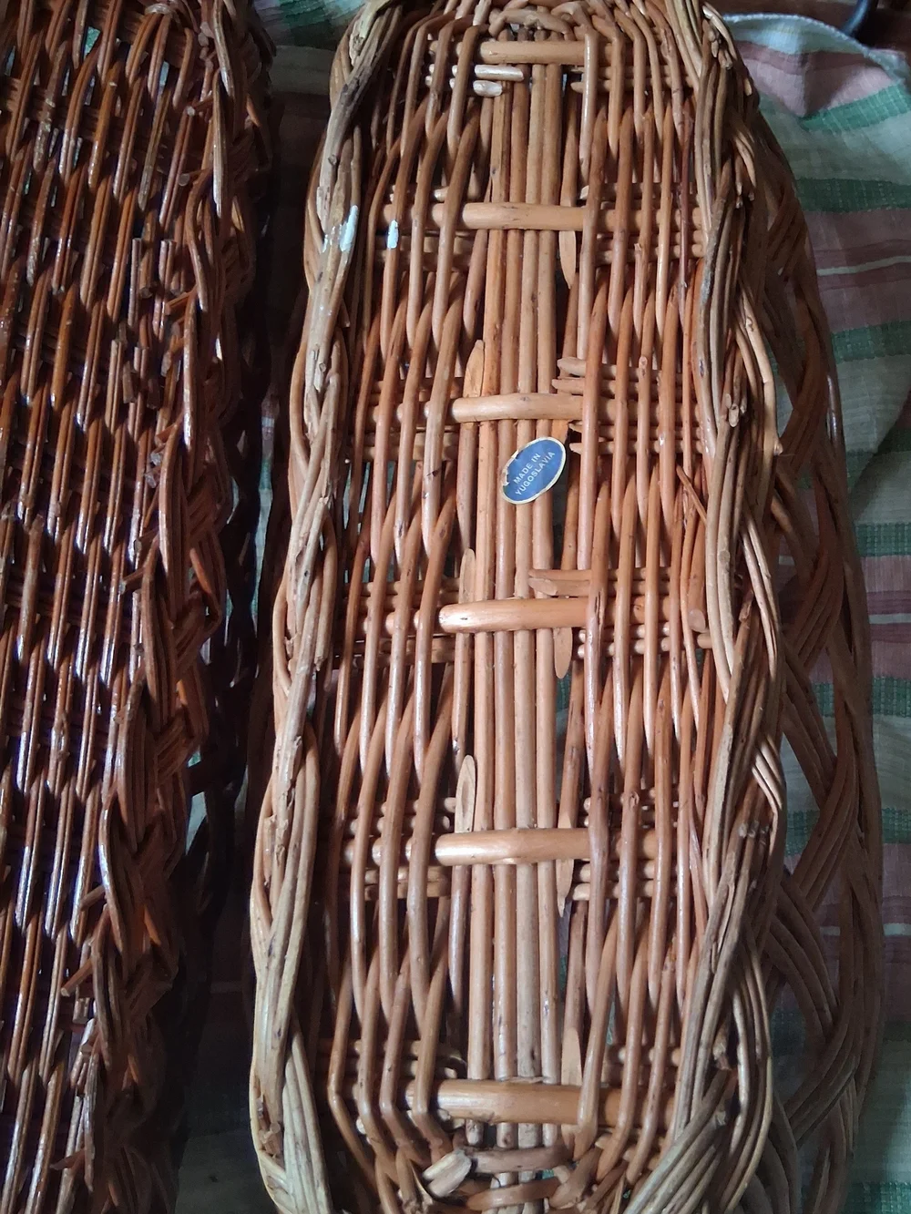Woven Rattan Bread Baguette Basket - Brown
